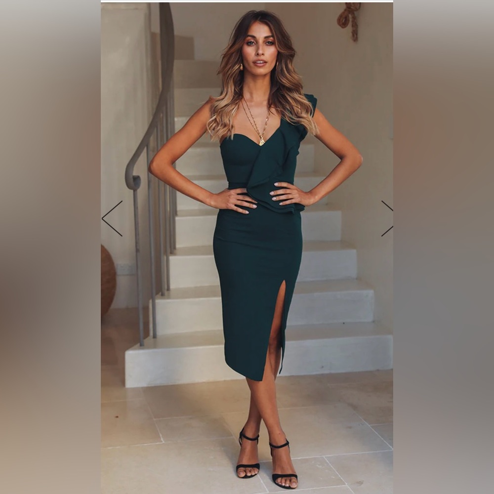 Hello Molly Caruso Midi Size 2/ Extra Large Dress in Green NWT 💚